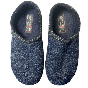 Haflinger ATB navy blue wool full heel slippers size 40 (9.5-10)
